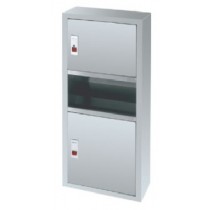 STAINLESS STEEL 2 IN 1 PAPER TOWEL DISPENSER & DISPOSAL (WALL MOUNTED)